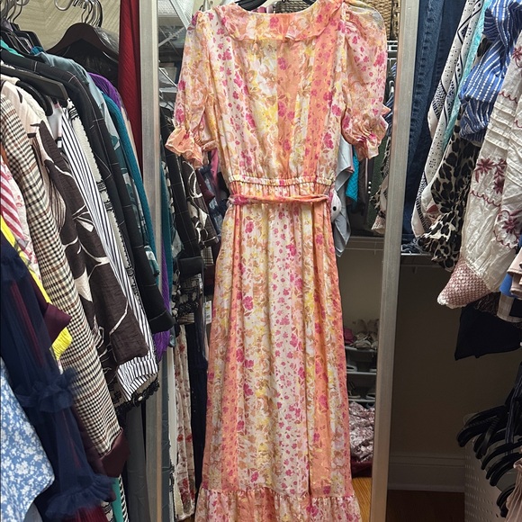 Floral Ruffle Wrap Dress - Picture 4 of 4